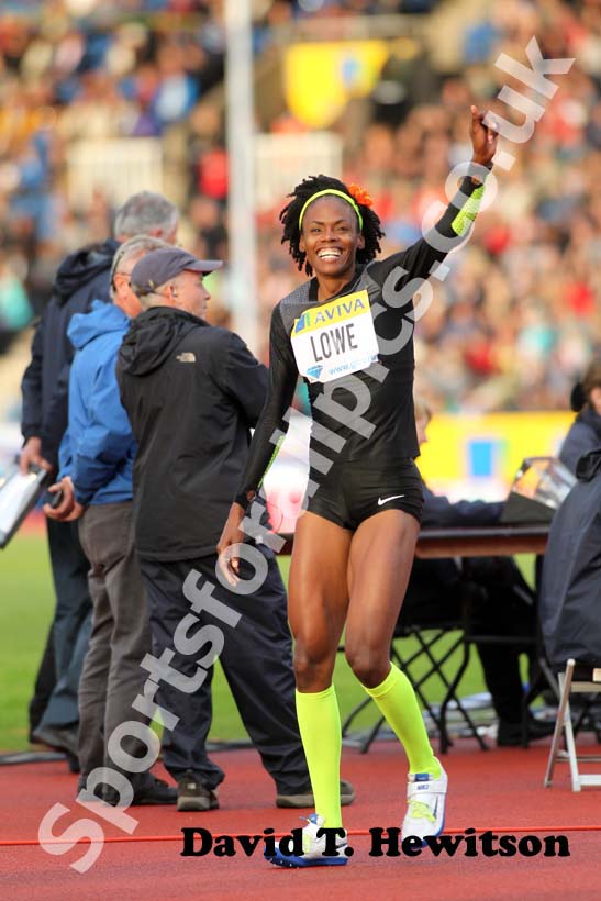 Chaunte Lowe in the high jump, 2012 Samsung Diamond League, Crystal Palace, London.